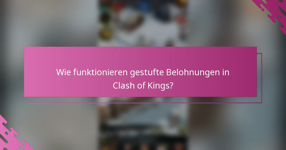 Wie funktionieren gestufte Belohnungen in Clash of Kings?