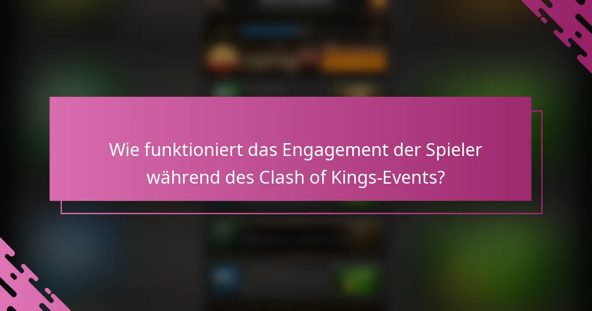Wie funktioniert das Engagement der Spieler während des Clash of Kings-Events?