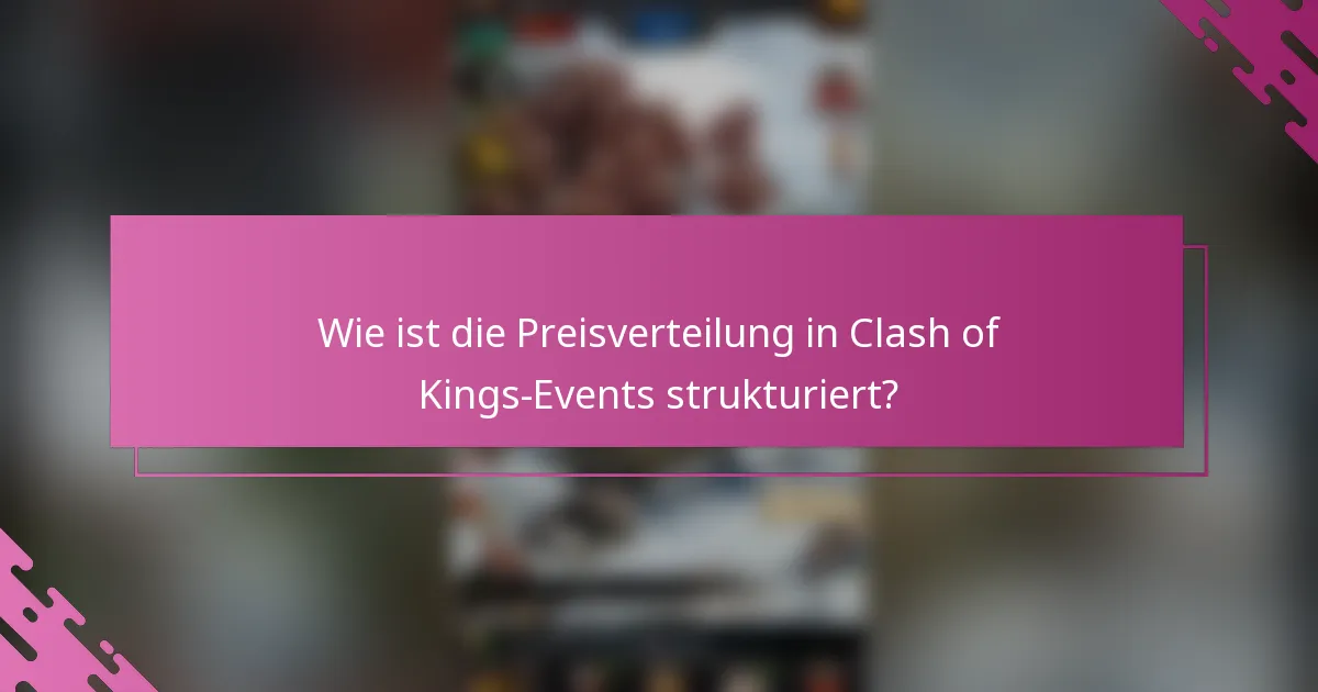 Wie ist die Preisverteilung in Clash of Kings-Events strukturiert?